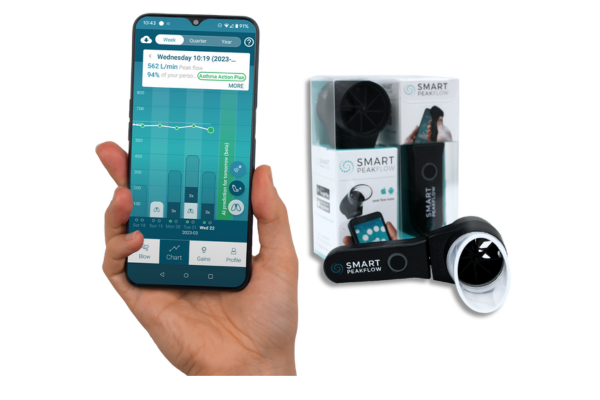 Smart peak flow meter respiratory